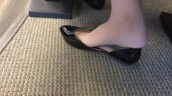 Candid US College Teen Shoeplay Feet Dangling in Nylons PT 4
